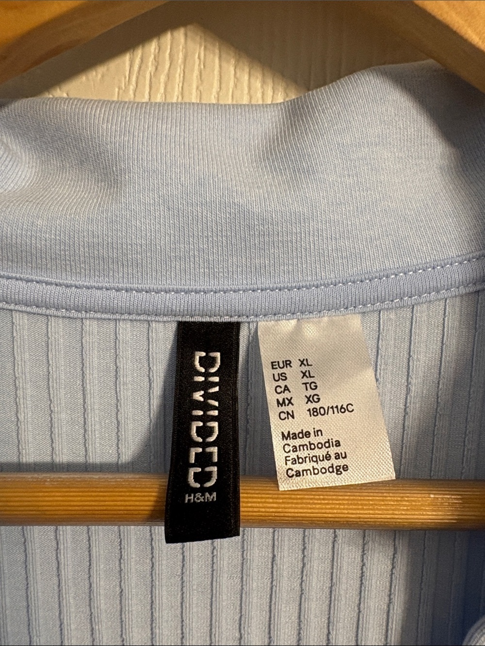 H&M Light Blue Ribbed Polo Mini Dress - Picture 2 of 7